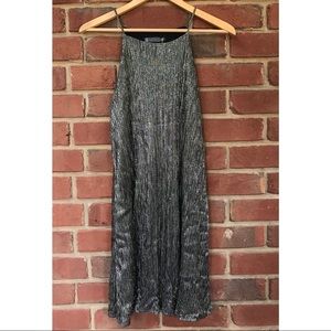 FortyFourFifty Black Metallic Party Dress size L